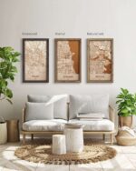 Hölzerne Straßenkarte von Chicago - Stadtplan, in einem Eichenrahmen 5 Hölzerne Straßenkarte von Chicago - Stadtplan, in einem Eichenrahmen 5