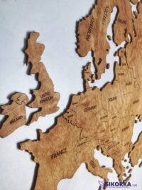 Klassische Europakarte aus Holz 5