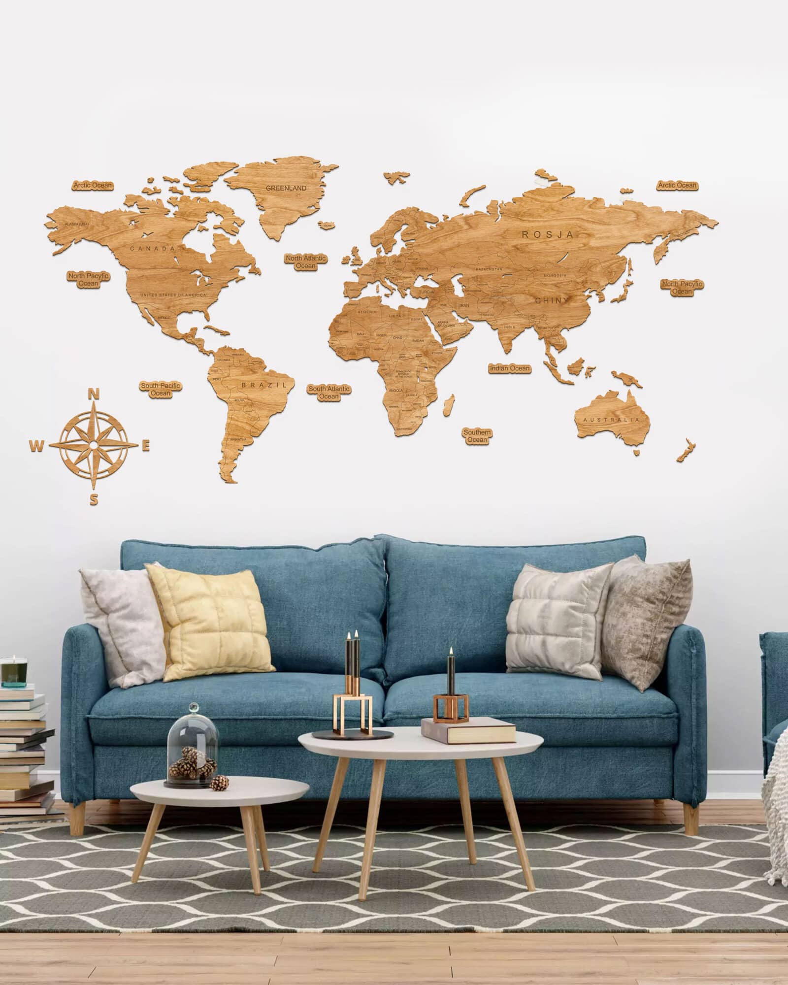 Entdecke die Welt mit Weltkarten aus Holz und Holzbilder von Birdywing